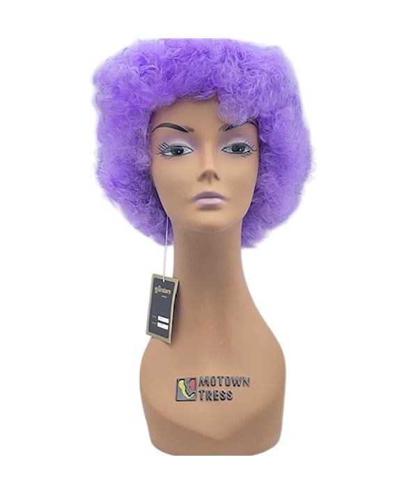 Perruque afro de fête costumée d'Halloween 388A Lilas 