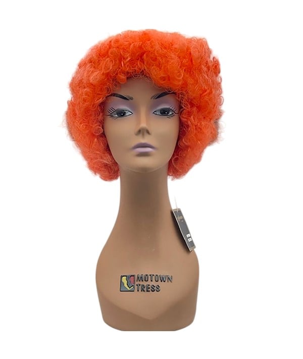 PERRUQUE AFRO DE FÊTE DE COSTUME D'HALLOWEEN 388A ORANGE
