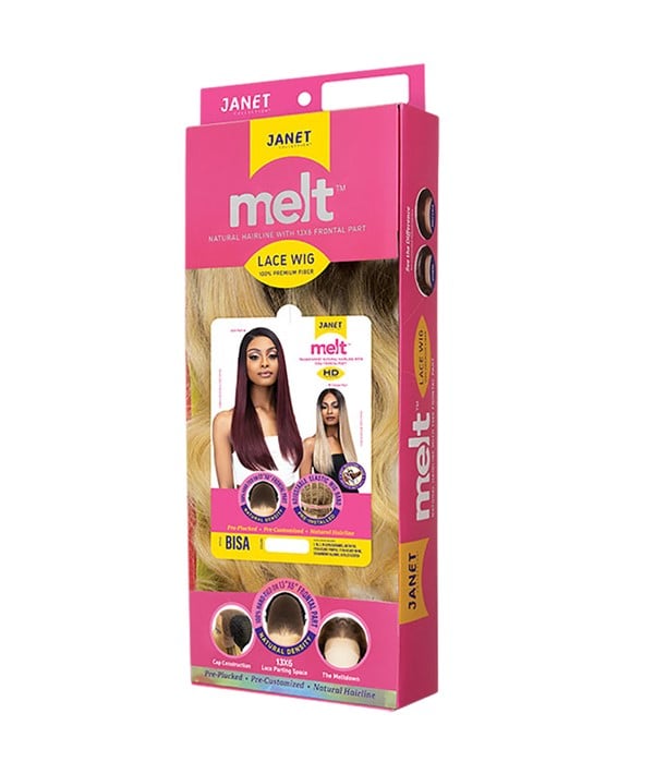 PERRUQUE EN DENTELLE SYNTHÉTIQUE SUISSE TRANSPARENTE MELT HD BISA 