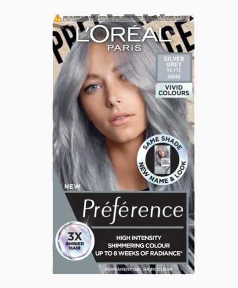 PRÉFÉRENCE COULEUR PERMANENTE EN GEL HAUTE INTENSITÉ ARGENT