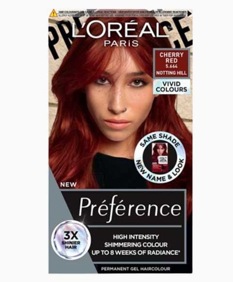 PRÉFÉRENCE COULEUR PERMANENTE EN GEL HAUTE INTENSITÉ CERISE