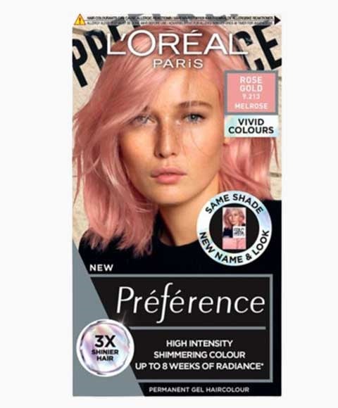 PRÉFÉRENCE COULEUR PERMANENTE EN GEL HAUTE INTENSITÉ ROSE G