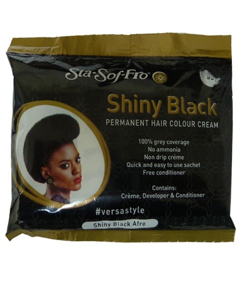 Sachet de crème de coloration permanente noir brillant STA SOF FRO