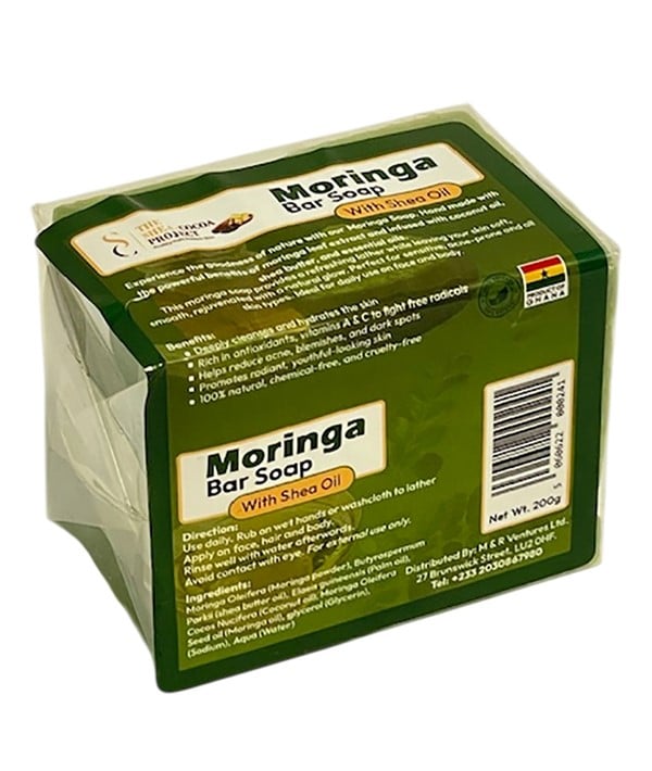 SAVON EN BARRE DE MORINGA À L'HUILE DE KARITÉ