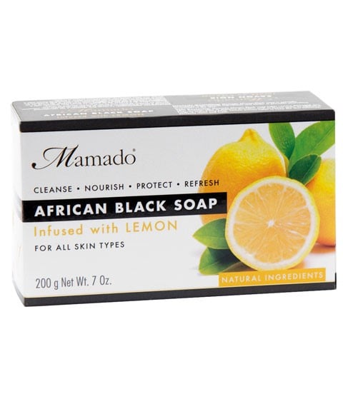 SAVON NOIR AFRICAIN INFUSÉ AU CITRON 