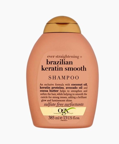 SHAMPOOING LISSE À LA KÉRATINE BRÉSILIENNE OGX