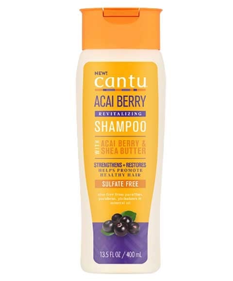 SHAMPOOING REVITALISANT AUX BAIES D'ACAI ET AU BEURRE DE KARITÉ CANTU