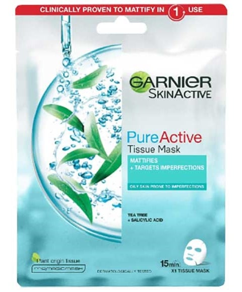 SKIN ACTIVE PURE ACTIVE TEA TREE PLUS ACIDE SALICYLIQUE TISSU