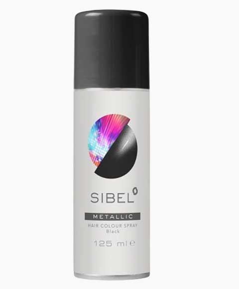 SPRAY COULEUR CHEVEUX NOIR MÉTALLISÉ SIBEL