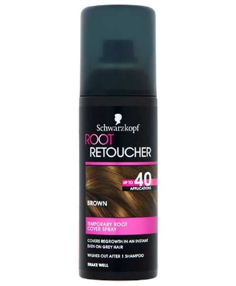 SPRAY TEMPORAIRE DE COUVERTURE DE RACINE DE ROOT RETOUCHER BRUN