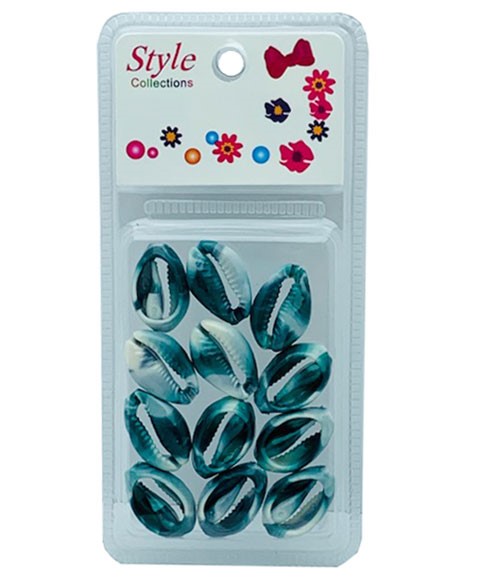 STYLE COLLECTION SHELL BEADS BD016 VERT FONCÉ